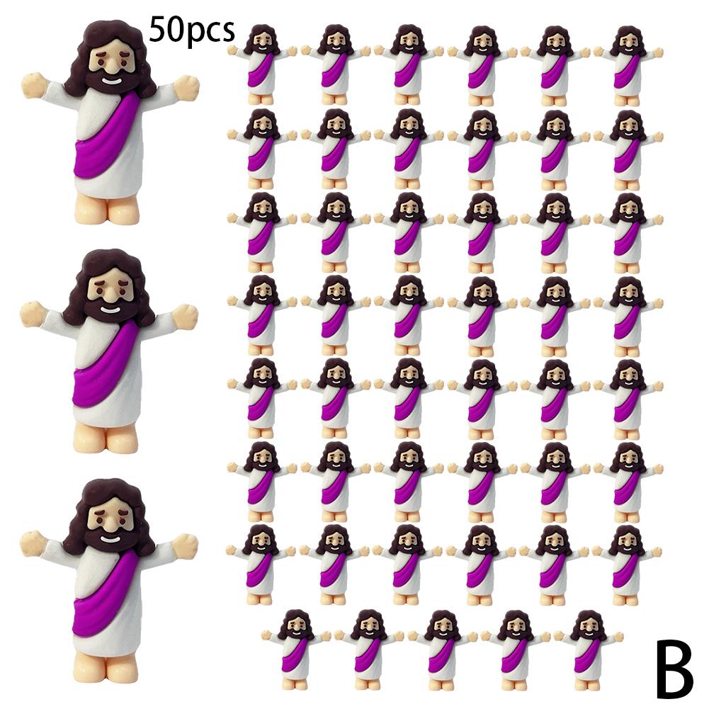 WSRRDRECVHi Mini Jesus Figurines Bulk Little Jesus Toys Tiny Jesus Figures Christ Savior Jesus Doll Gifts Religious Jesus Gifts for Hide Thanksgiving Day Sunday School Baptism Gift